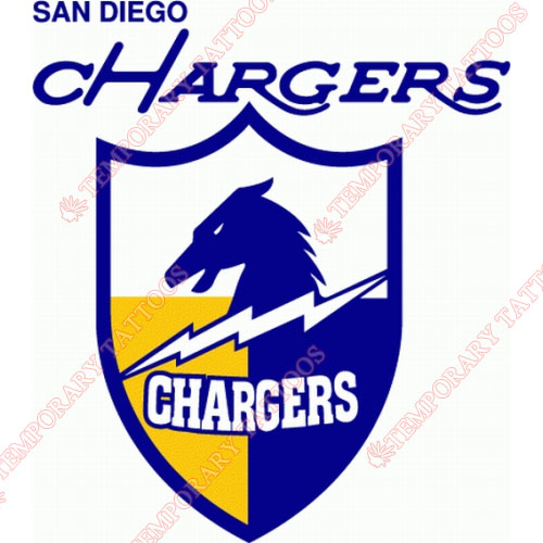 San Diego Chargers Customize Temporary Tattoos Stickers NO.738